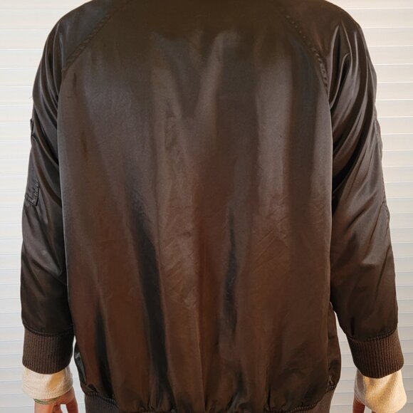 Members Only SATIN Women’s Iconic Racer Jacket Slim Fit Black - Picture 4 of 11
